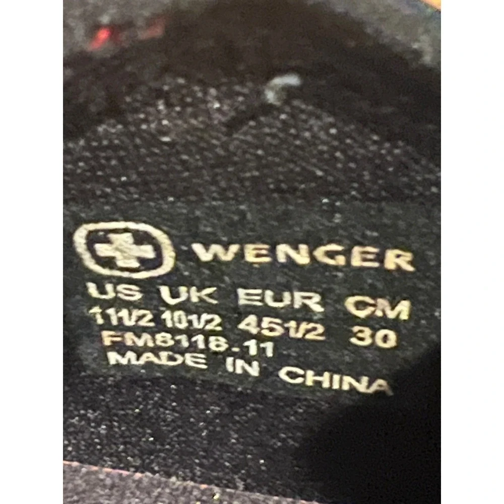 Wenger Swiss Mens Trail Running Shoes Black Orange FM8118 Size 11.5 NEW VC